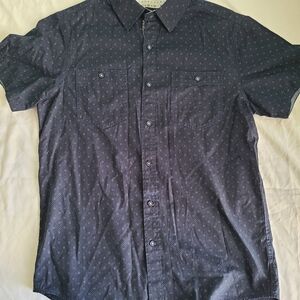 Eighty Eight Dark Blue Patterned Casual Shirt